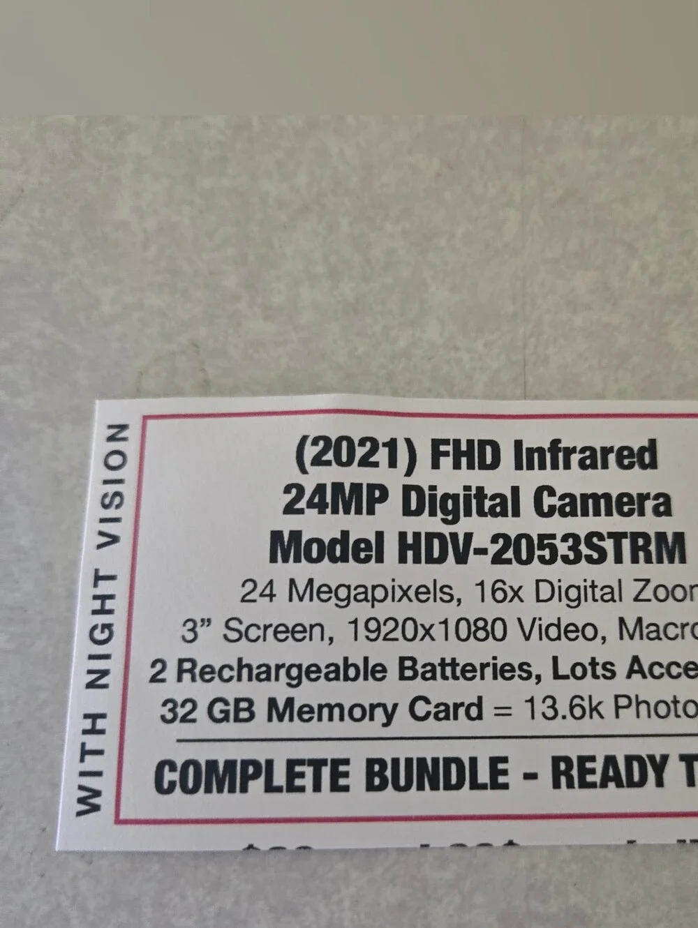 FHD Infrared 24mp Digital Camera Bundle